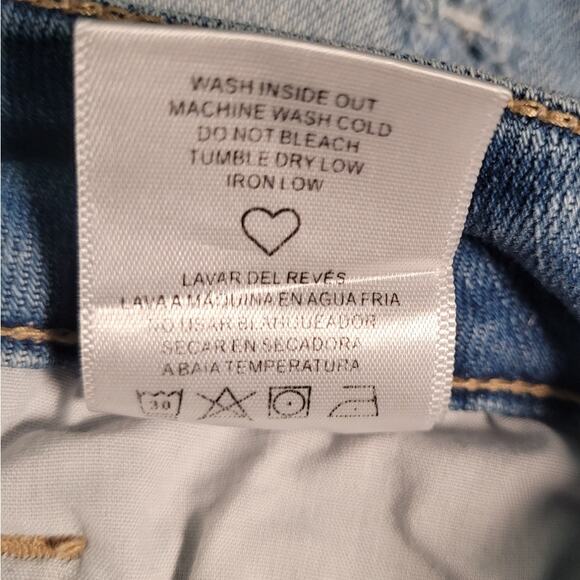 Vintage Cello Y2K Distressed Straight Leg Jeans Sz 7 Ripped Grunge Biker Denim - Picture 10 of 10